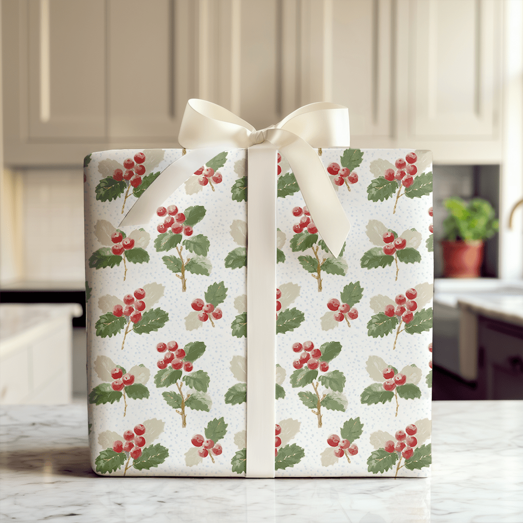Holly & Cognacpng - Wrapping Paper - Aspen & Arlo