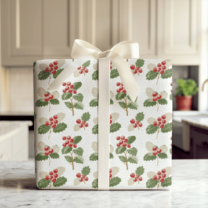 Holly & Cognacpng - Wrapping Paper - Aspen & Arlo