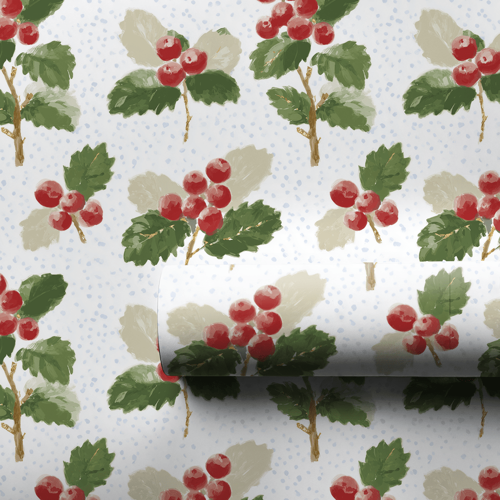 Holly & Cognacpng - Wrapping Paper - Aspen & Arlo