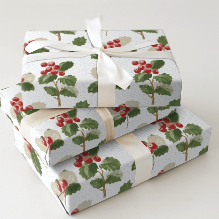 Holly & Cognacpng - Wrapping Paper - Aspen & Arlo