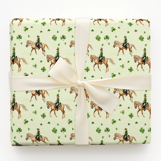 Shamrocks with the American Quarter Horse - Wrapping Paper - Aspen & Arlo