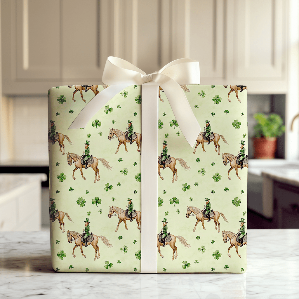 Shamrocks with the American Quarter Horse - Wrapping Paper - Aspen & Arlo