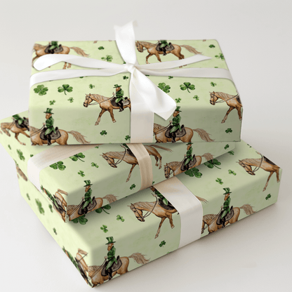 Shamrocks with the American Quarter Horse - Wrapping Paper - Aspen & Arlo