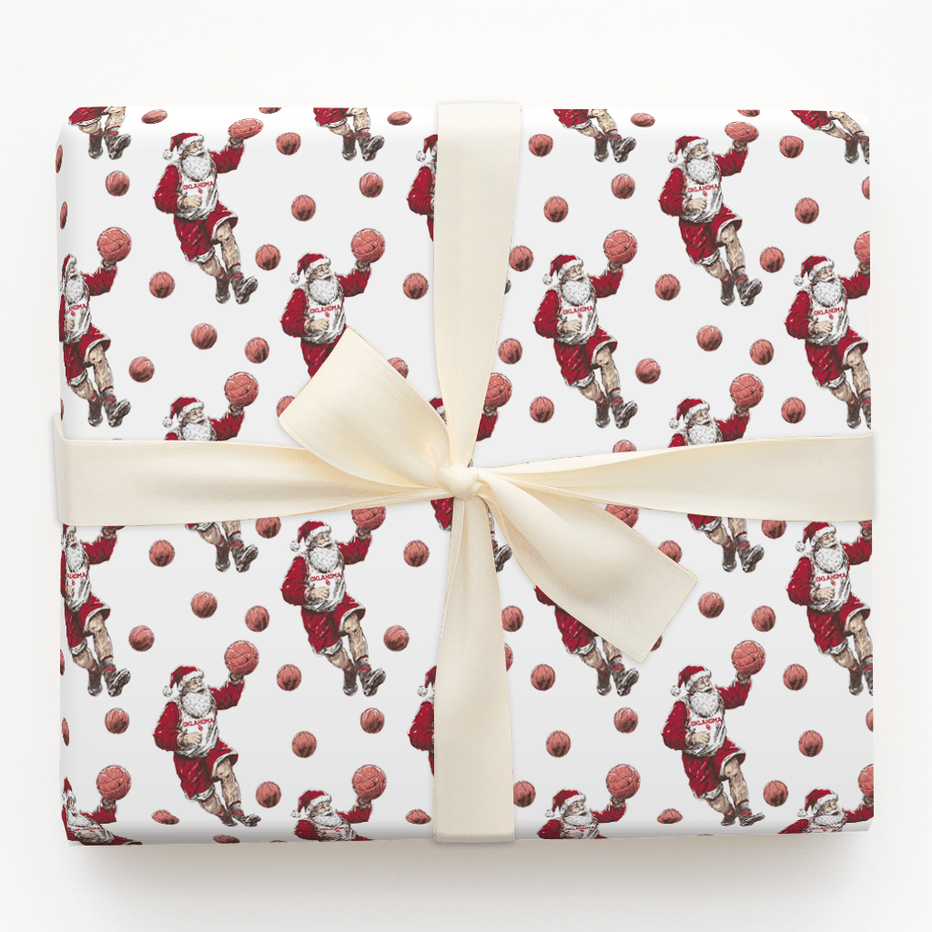 Santa’s Sooner Starting Five - Wrapping Paper - Aspen & Arlo