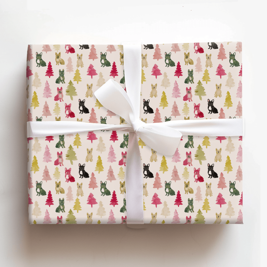 Frosted Frenchie - Wrapping Paper - Aspen & Arlo