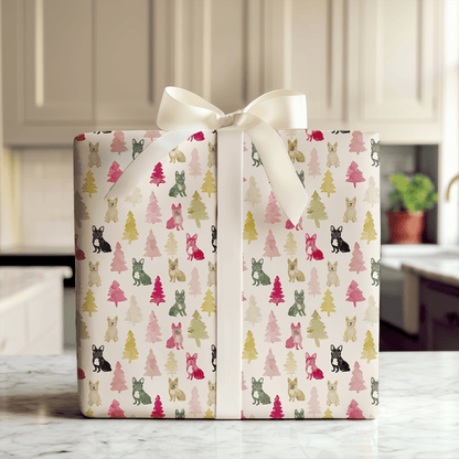 Frosted Frenchie - Wrapping Paper - Aspen & Arlo
