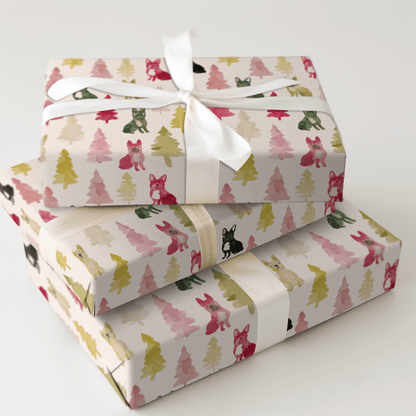 Frosted Frenchie - Wrapping Paper - Aspen & Arlo