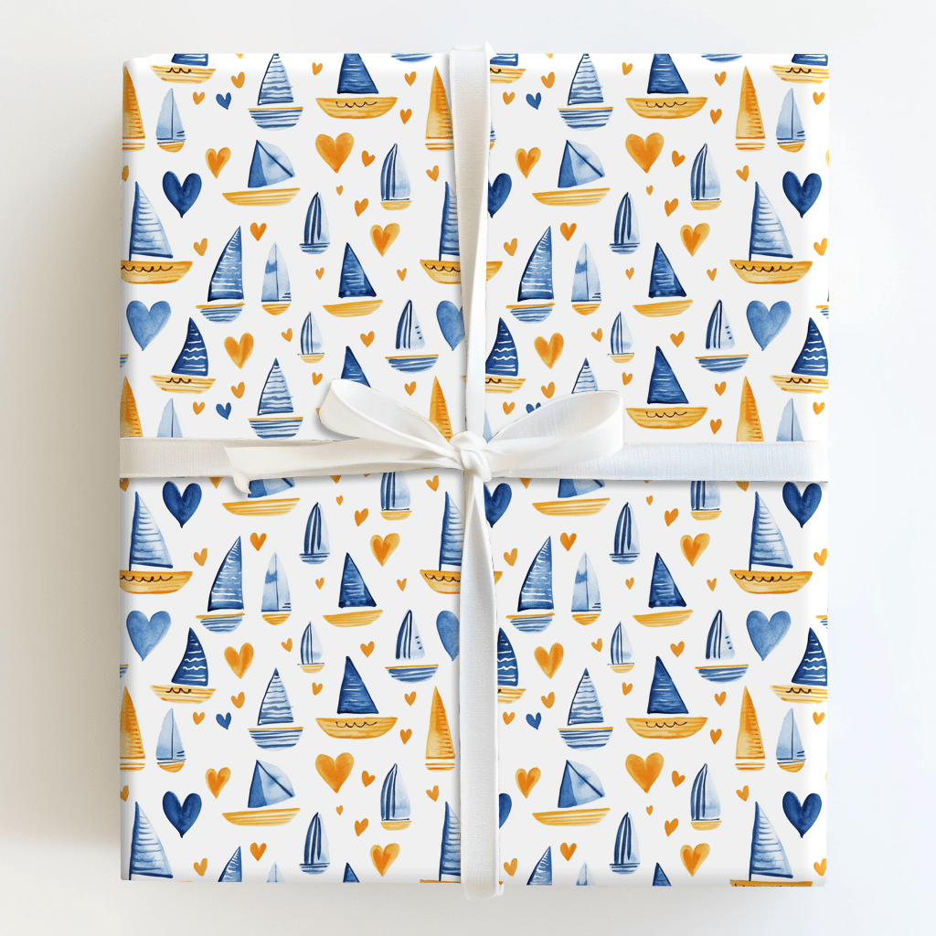 Sailing into Love - Wrapping Paper - Aspen & Arlo