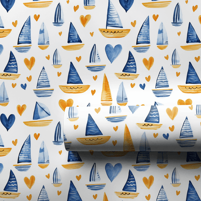 Sailing into Love - Wrapping Paper - Aspen & Arlo
