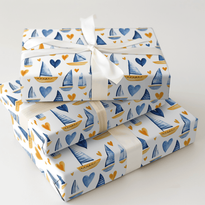 Sailing into Love - Wrapping Paper - Aspen & Arlo