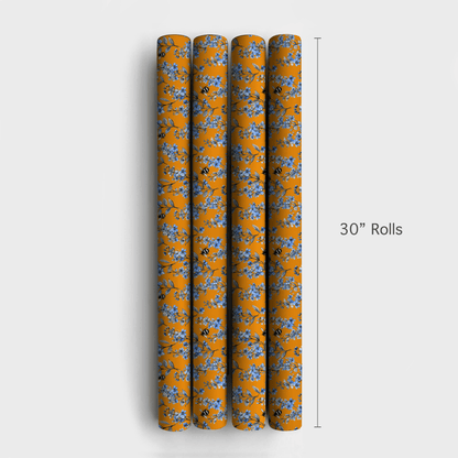 Buzzed on Blue - Wrapping Paper - Aspen & Arlo