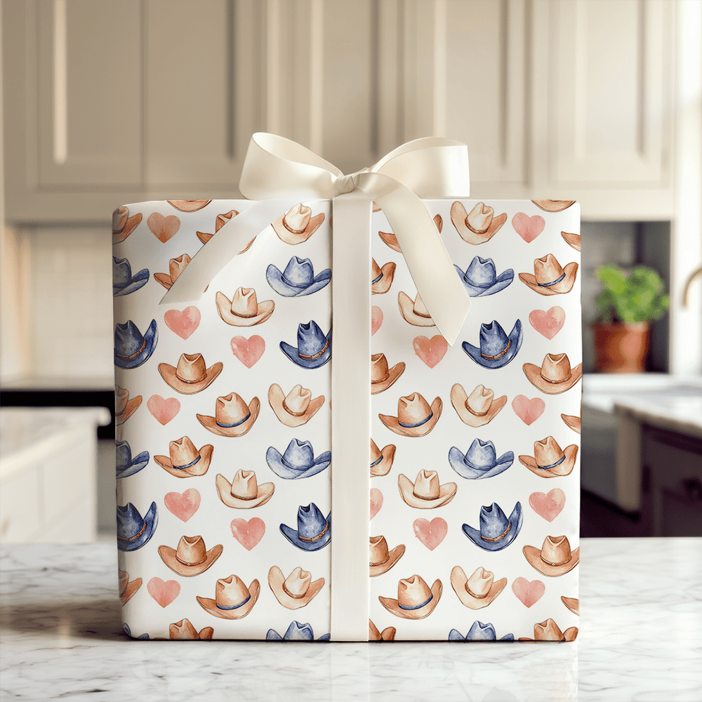 Cowboy Valentine - Wrapping Paper - Aspen & Arlo