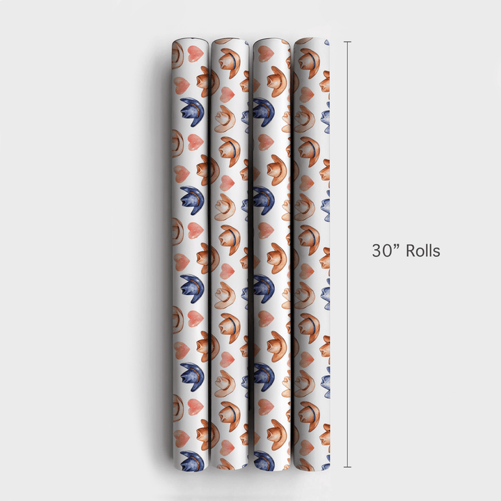 Cowboy Valentine - Wrapping Paper - Aspen & Arlo