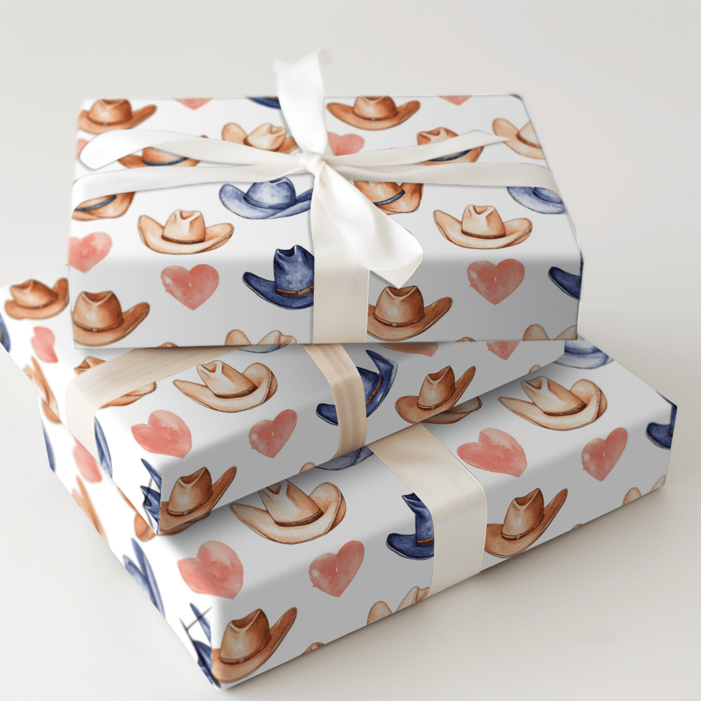 Cowboy Valentine - Wrapping Paper - Aspen & Arlo