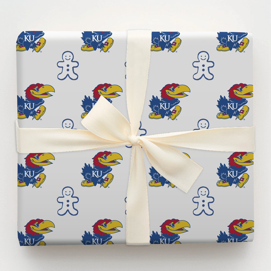 Kansas University Gingerbread - Wrapping Paper - Aspen & Arlo