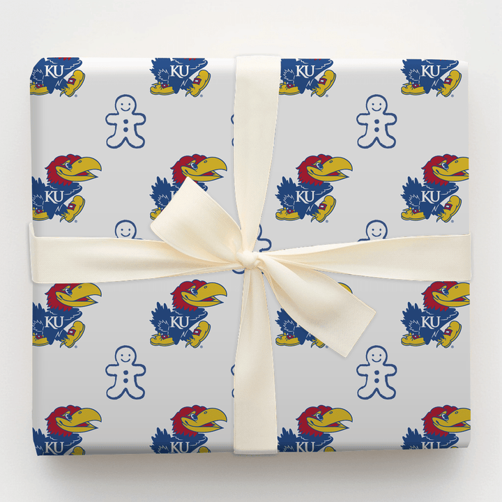 Kansas University Gingerbread - Wrapping Paper - Aspen & Arlo