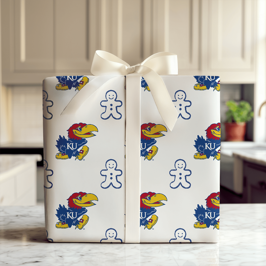 Kansas University Gingerbread - Wrapping Paper - Aspen & Arlo