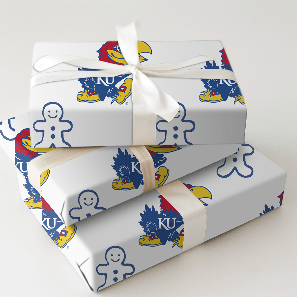 Kansas University Gingerbread - Wrapping Paper - Aspen & Arlo