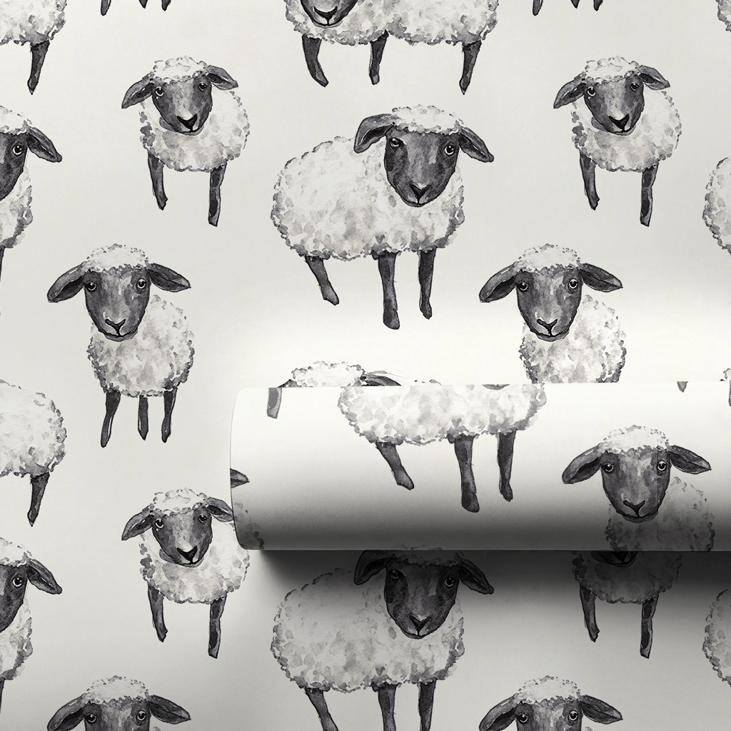 Herd of Sheep - Wrapping Paper - Aspen & Arlo