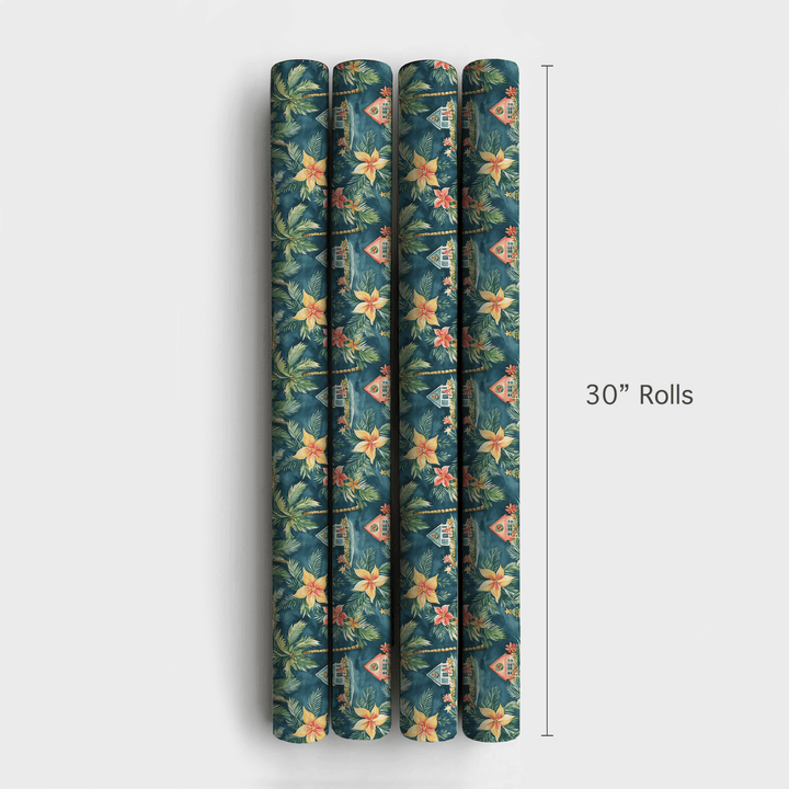 Hibiscus Holiday - Wrapping Paper - Aspen & Arlo