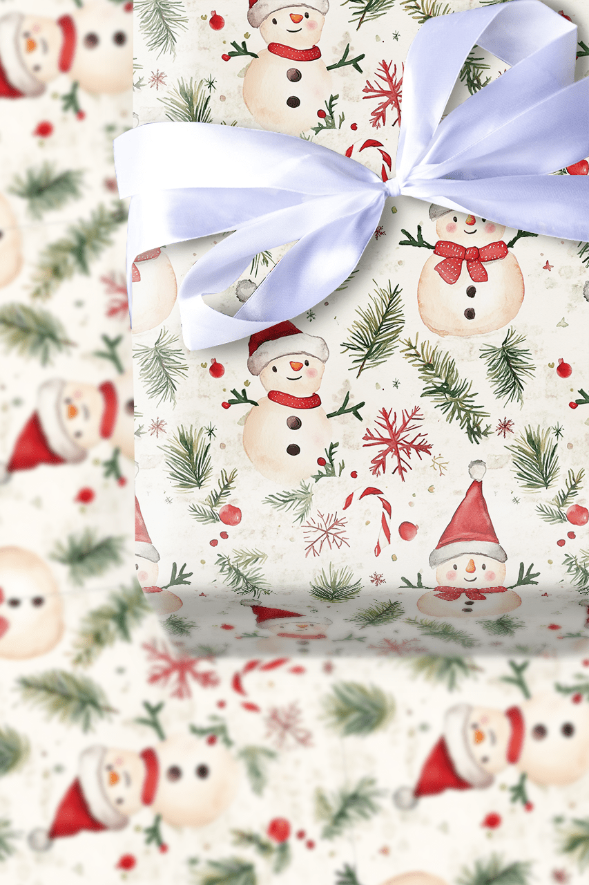Happy Snowman - Wrapping Paper - Aspen & Arlo