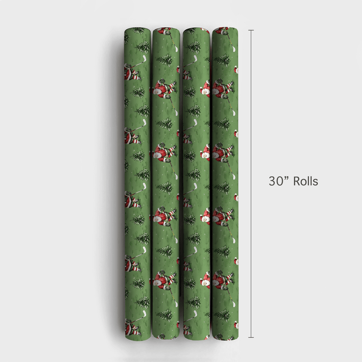 Slapshot Santa - Wrapping Paper - Aspen & Arlo