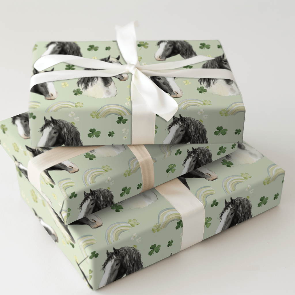 Rainbows with the Stallions - Wrapping Paper - Aspen & Arlo