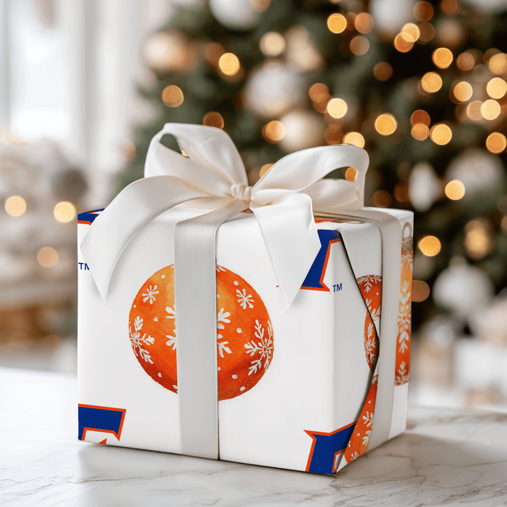 Orange & Blue Glow - Wrapping Paper - Aspen & Arlo