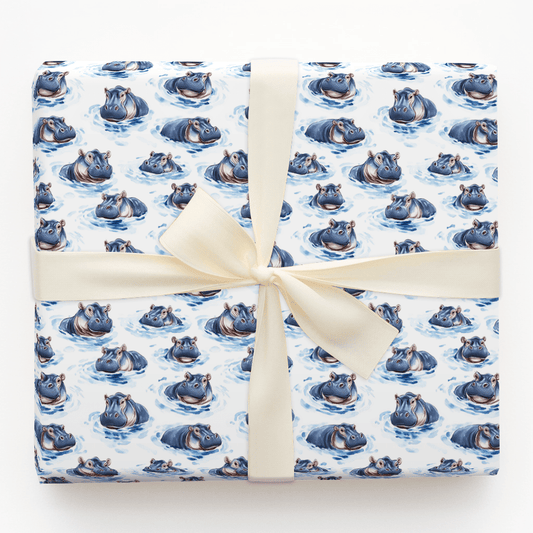 Too Hippo to Handle - Wrapping Paper - Aspen & Arlo