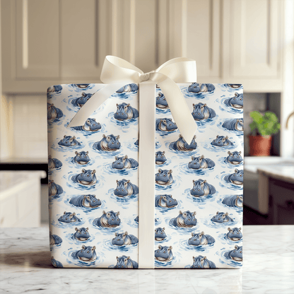 Too Hippo to Handle - Wrapping Paper - Aspen & Arlo