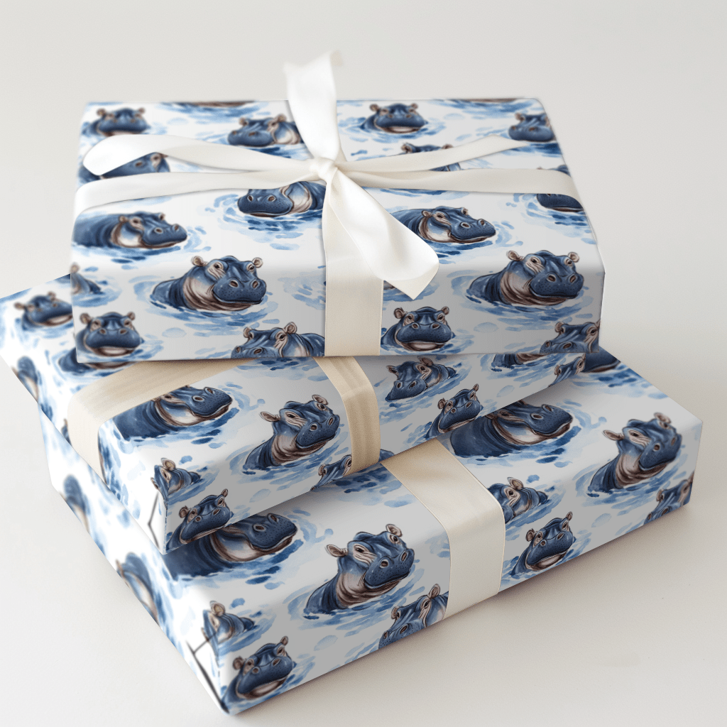 Too Hippo to Handle - Wrapping Paper - Aspen & Arlo