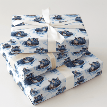 Too Hippo to Handle - Wrapping Paper - Aspen & Arlo