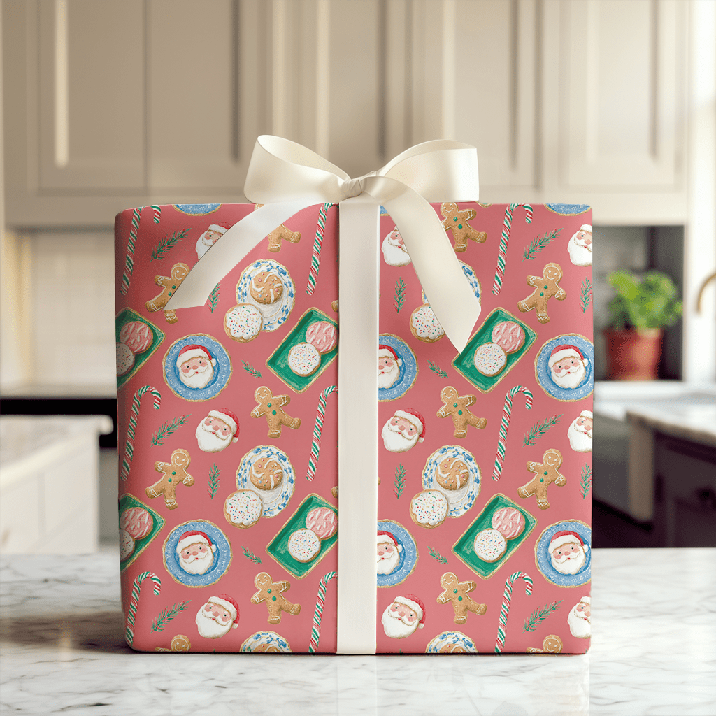Santa_s Cookie Plate - Wrapping Paper - Aspen & Arlo