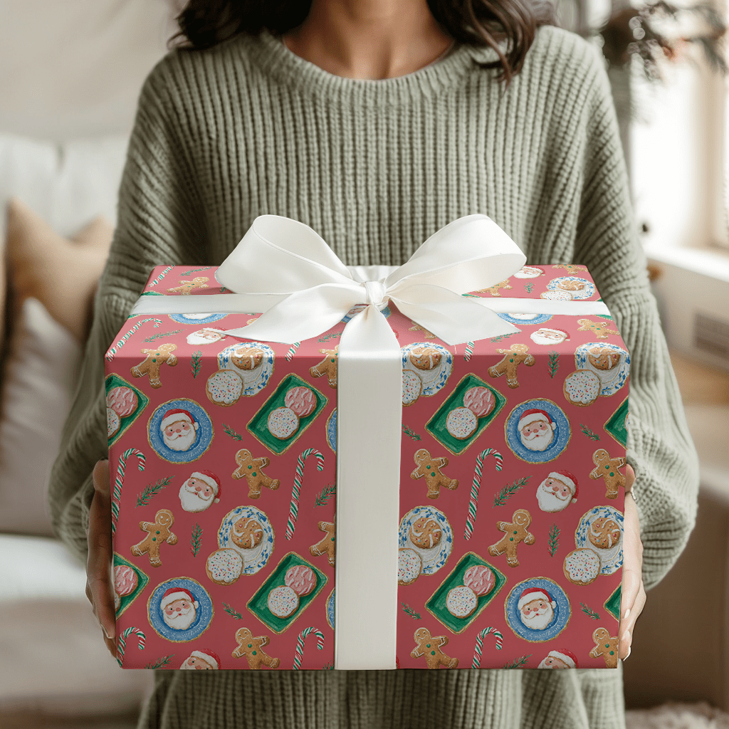Santa_s Cookie Plate - Wrapping Paper - Aspen & Arlo