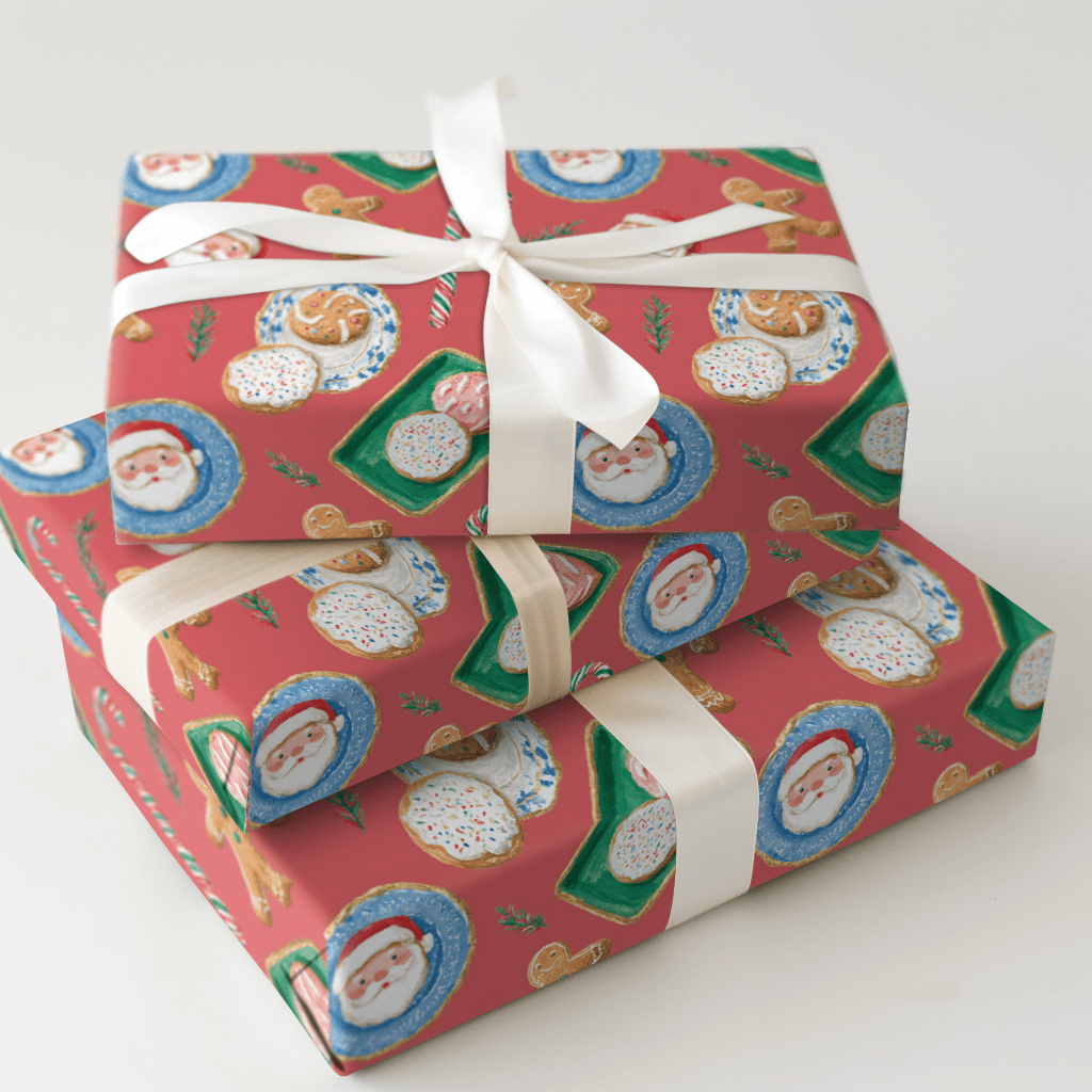 Santa_s Cookie Plate - Wrapping Paper - Aspen & Arlo