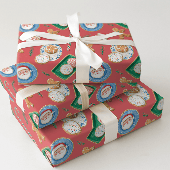Santa_s Cookie Plate - Wrapping Paper - Aspen & Arlo