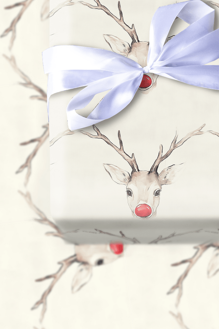 Nosy Red - Wrapping Paper - Aspen & Arlo