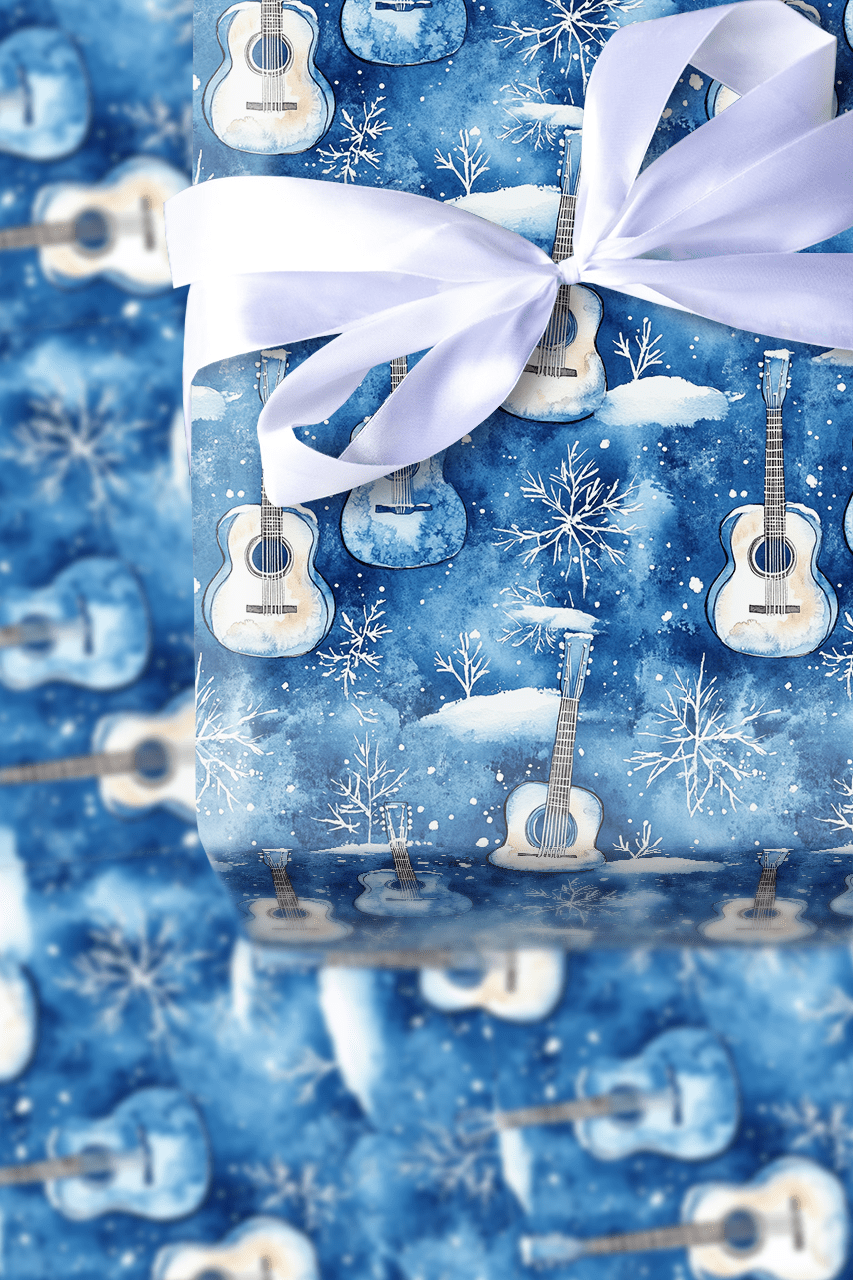 Blue Blue Blue Christmas - Wrapping Paper - Aspen & Arlo