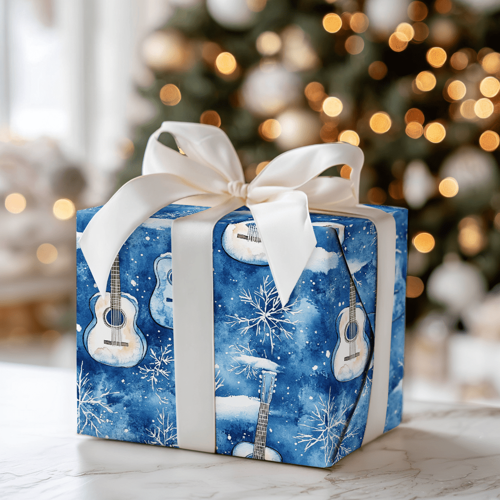 Blue Blue Blue Christmas - Wrapping Paper - Aspen & Arlo