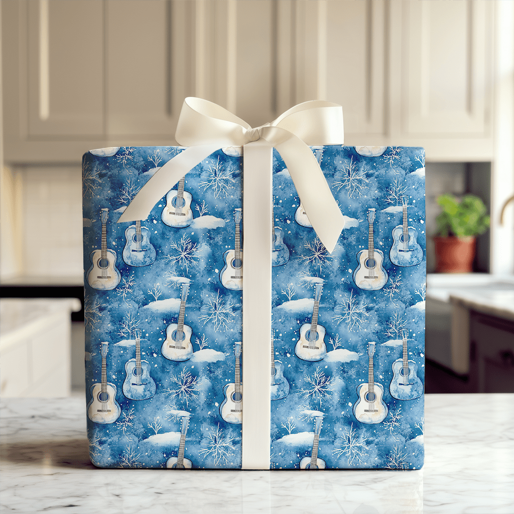 Blue Blue Blue Christmas - Wrapping Paper - Aspen & Arlo