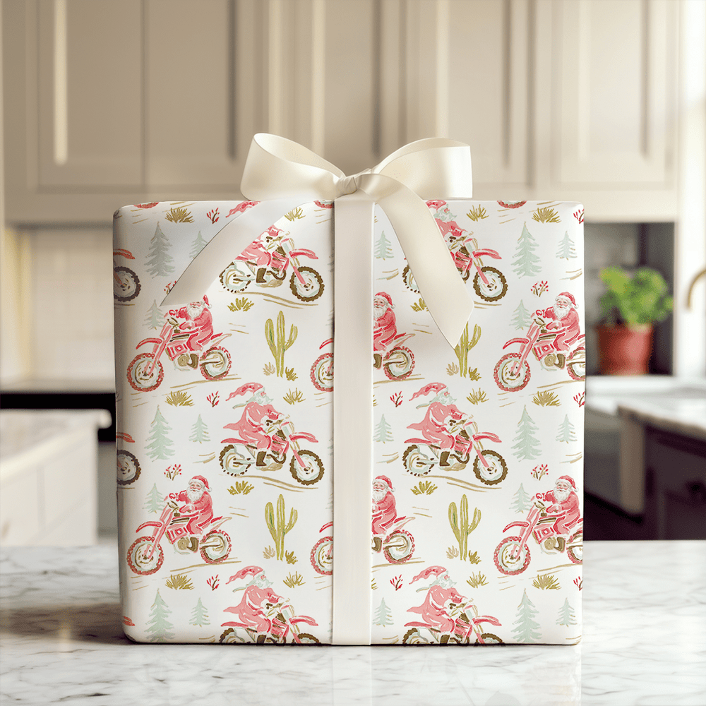 Santa's Victory Lap - Wrapping Paper - Aspen & Arlo