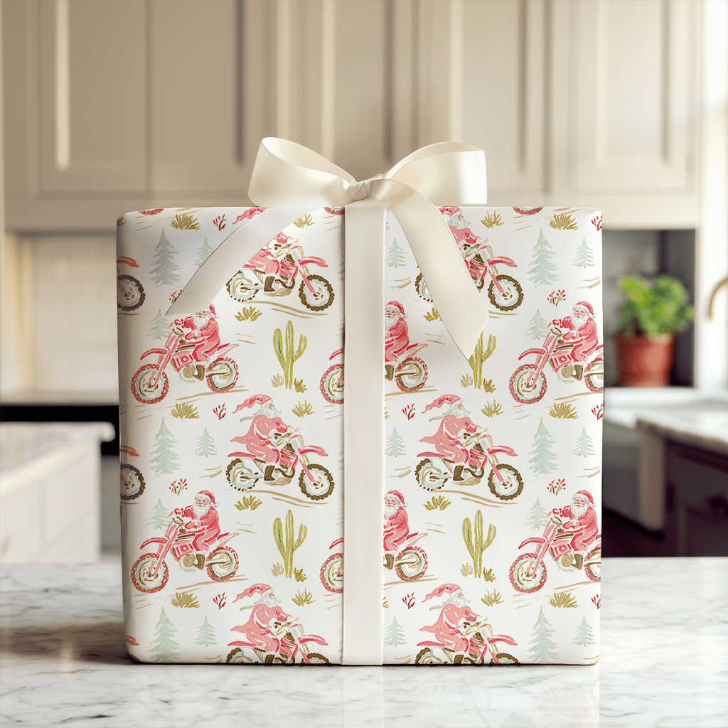 Santa's Victory Lap - Wrapping Paper - Aspen & Arlo