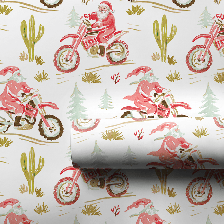 Santa's Victory Lap - Wrapping Paper - Aspen & Arlo