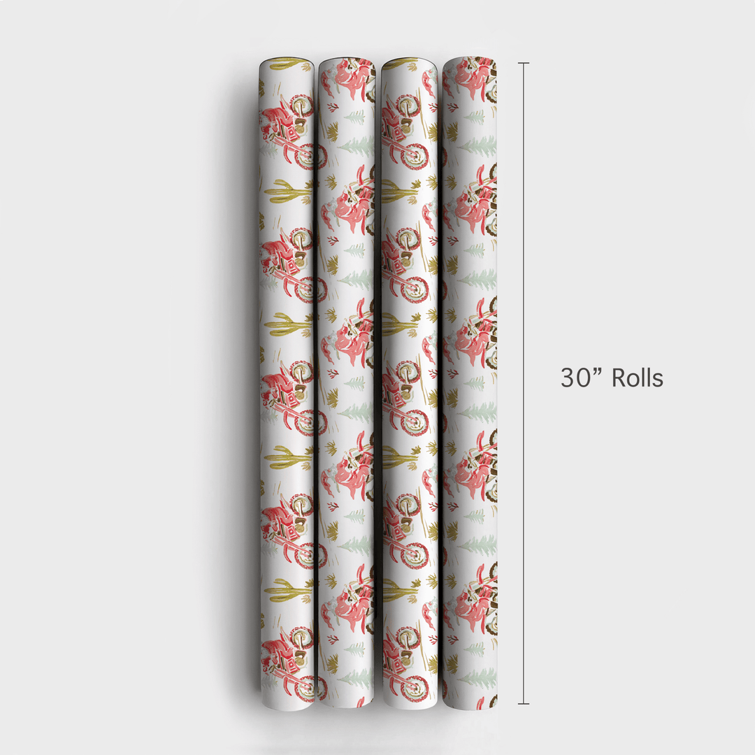 Santa's Victory Lap - Wrapping Paper - Aspen & Arlo