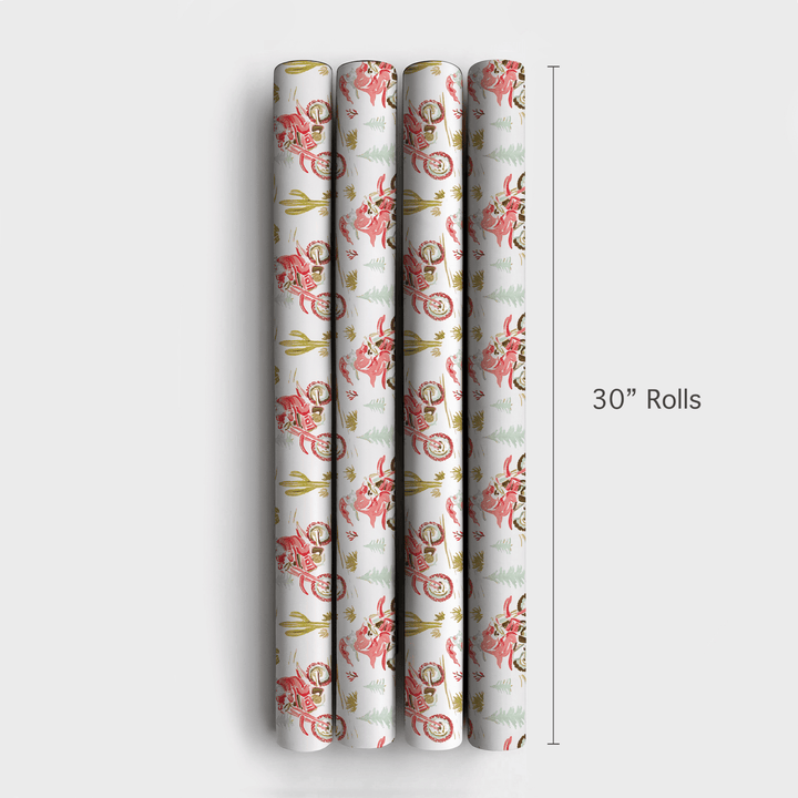 Santa's Victory Lap - Wrapping Paper - Aspen & Arlo
