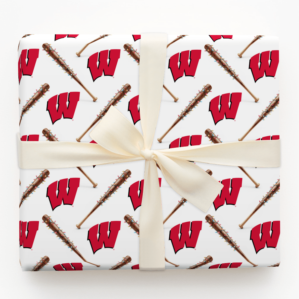 Badger Holiday Sluggers - Wrapping Paper - Aspen & Arlo