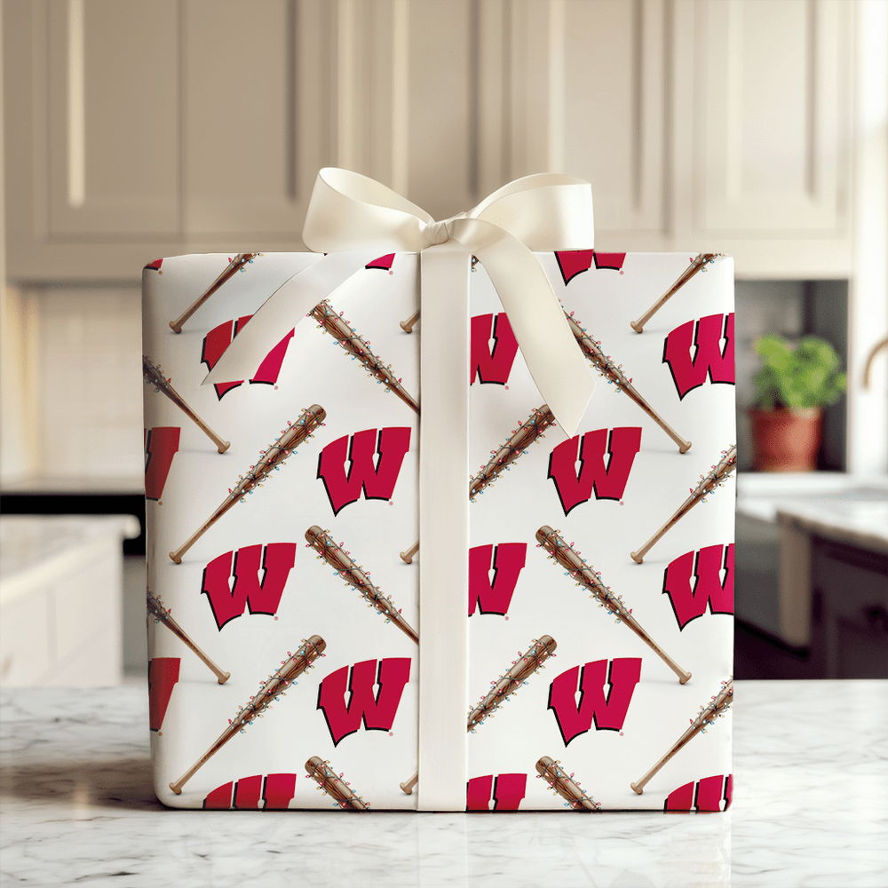Badger Holiday Sluggers - Wrapping Paper - Aspen & Arlo
