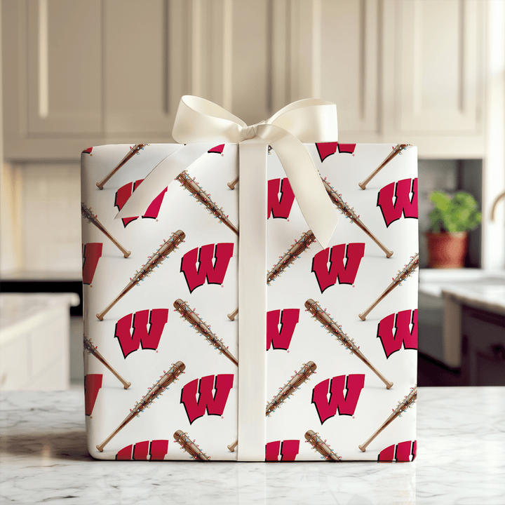 Badger Holiday Sluggers - Wrapping Paper - Aspen & Arlo