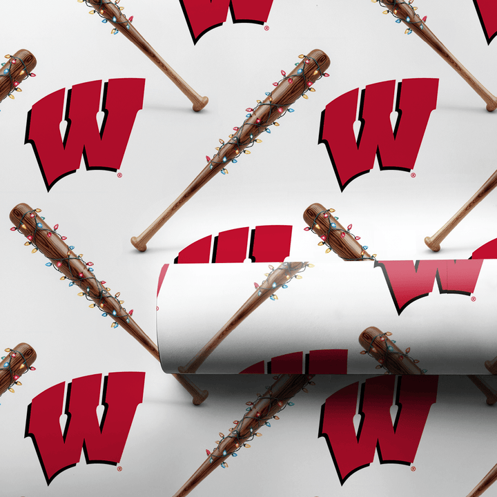 Badger Holiday Sluggers - Wrapping Paper - Aspen & Arlo