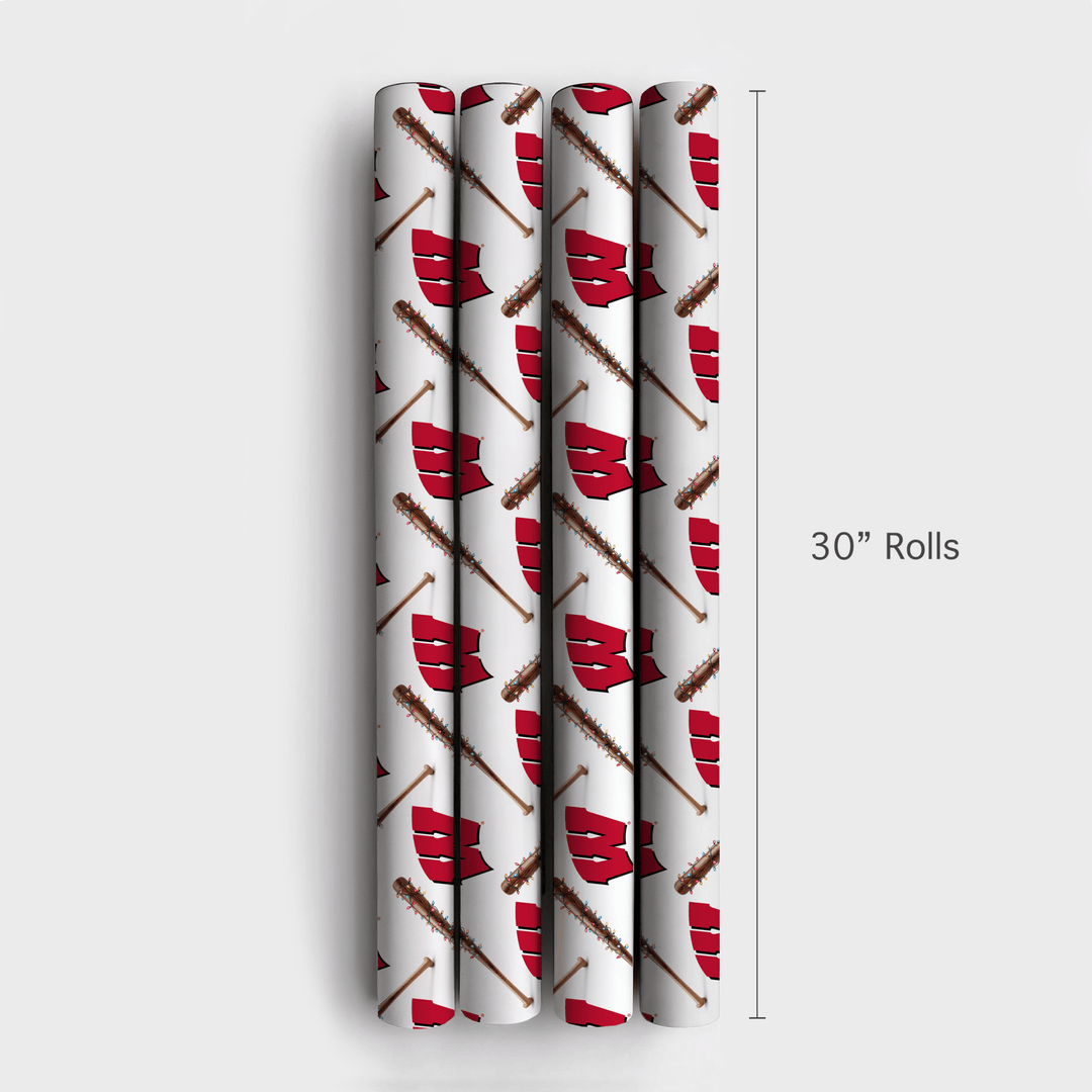 Badger Holiday Sluggers - Wrapping Paper - Aspen & Arlo